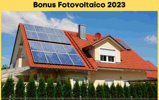 Bonus Fotovoltaico 2023